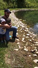 Fishing along shore