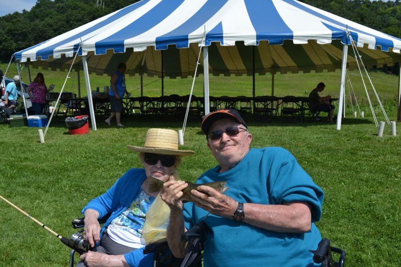 Trout Fishing with volunteers